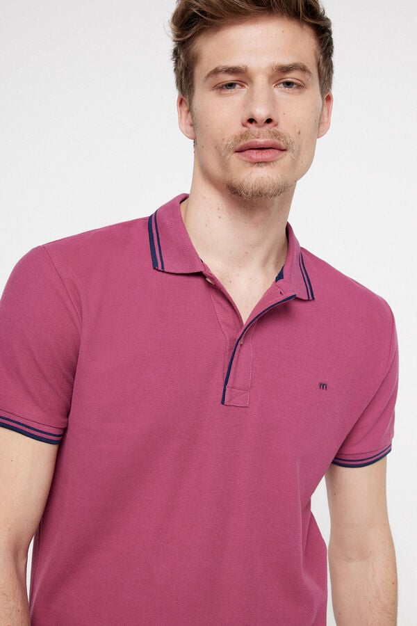 Fifty Outlet Polo Tipping Contraste Vino