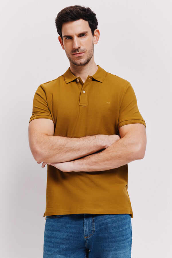 Milano Polo manga curta Areia