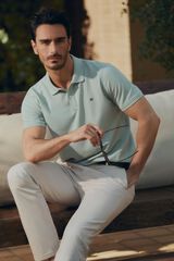 Pedro del Hierro Polo b&aacute;sico manga curta C&aacute;qui