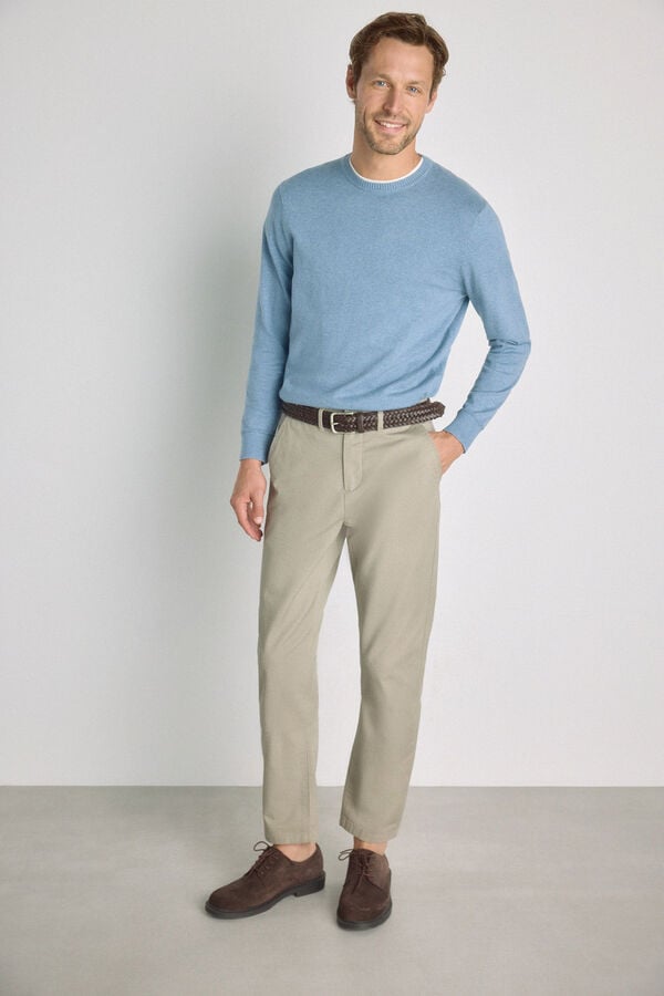 Milano Cal&ccedil;as chino regular fit Cinza claro