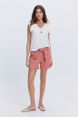 Milano Bermuda com cinto Vermelho