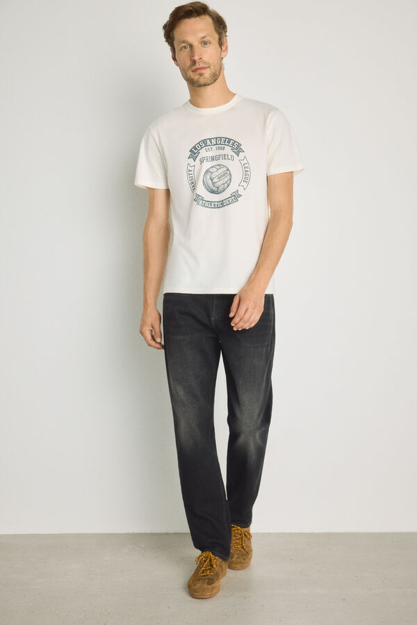 Springfield T-shirt de manga curta Marfim