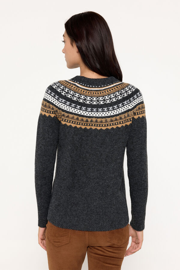 Milano Jersey con greca en el cuello Marengo