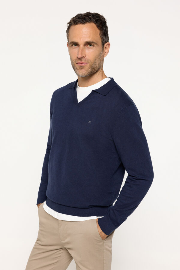 Fifty Outlet Jersey Cuello Abierto Navy