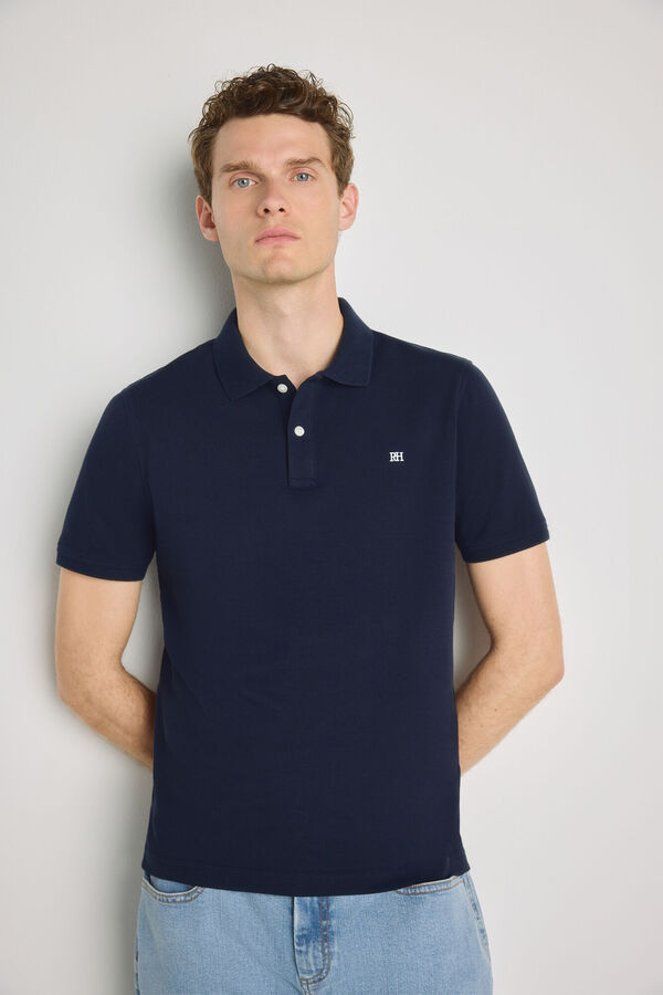 Pedro del Hierro Polo de manga curta Marinho