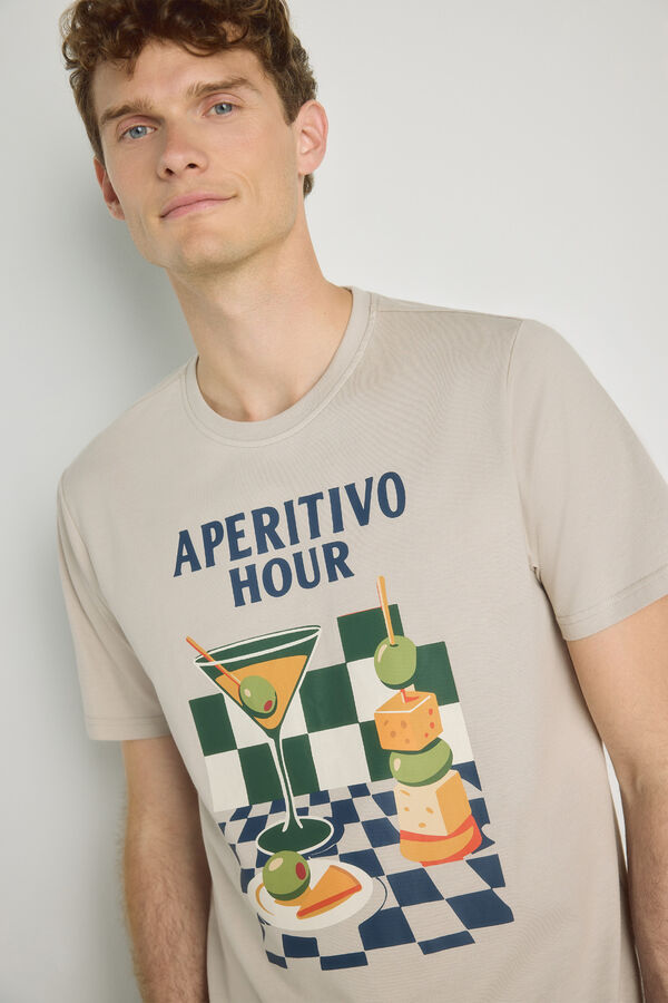 Milano T-shirt de manga curta Cinza claro