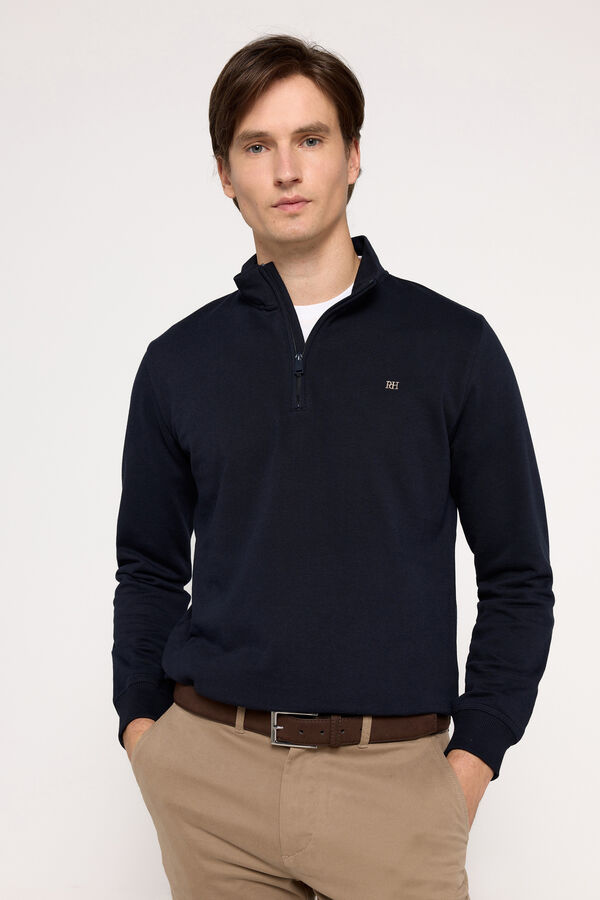 Pedro del Hierro Sudadera media cremallera PDH Navy