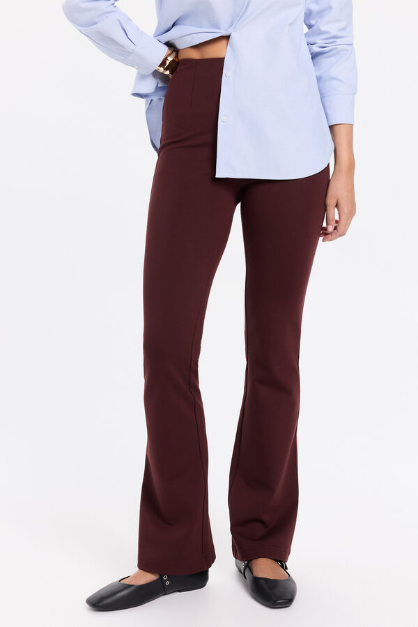 Milano Pantalón elastico acampanado Vino
