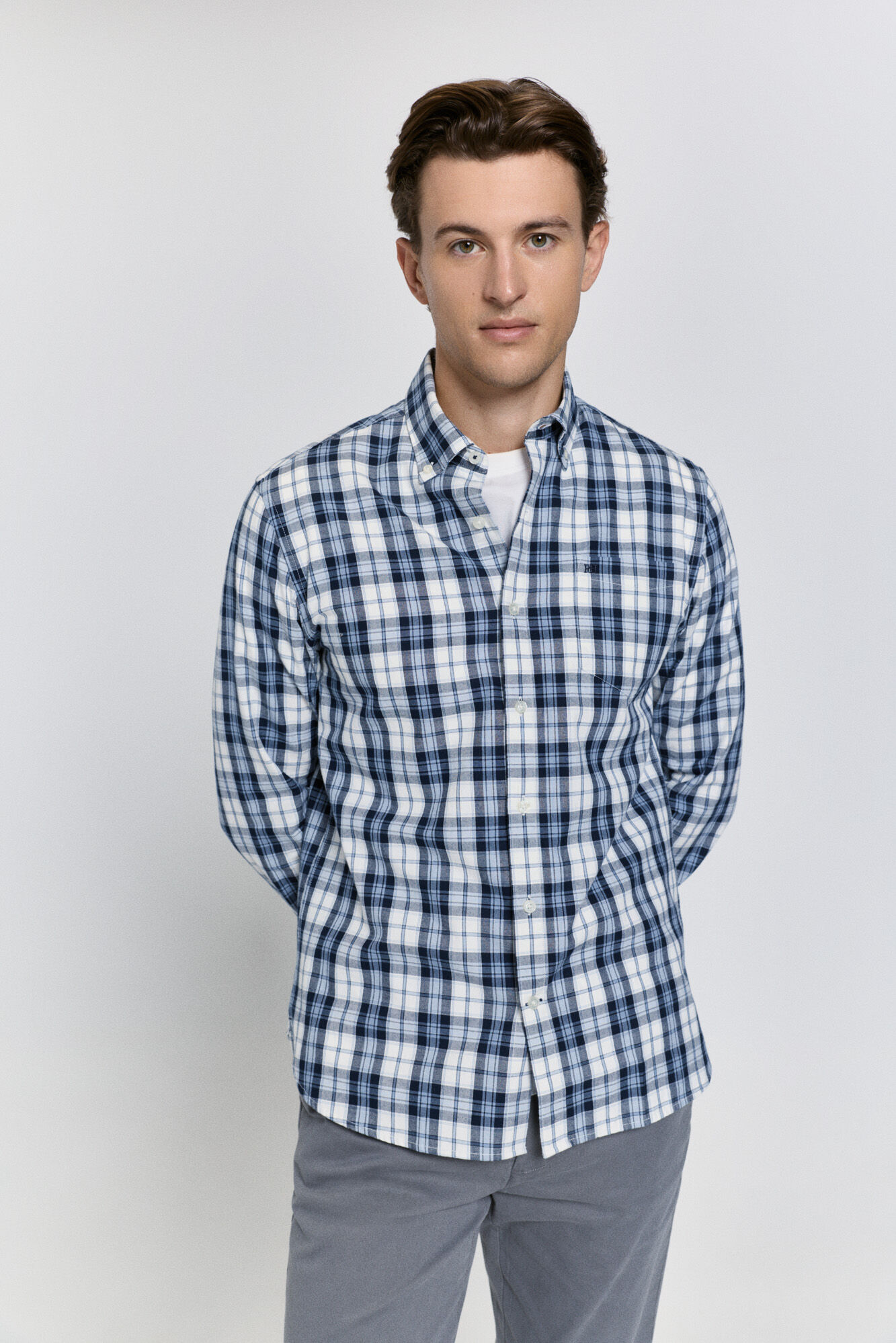 Pedro del Hierro Camisa cuadros relaxed fit