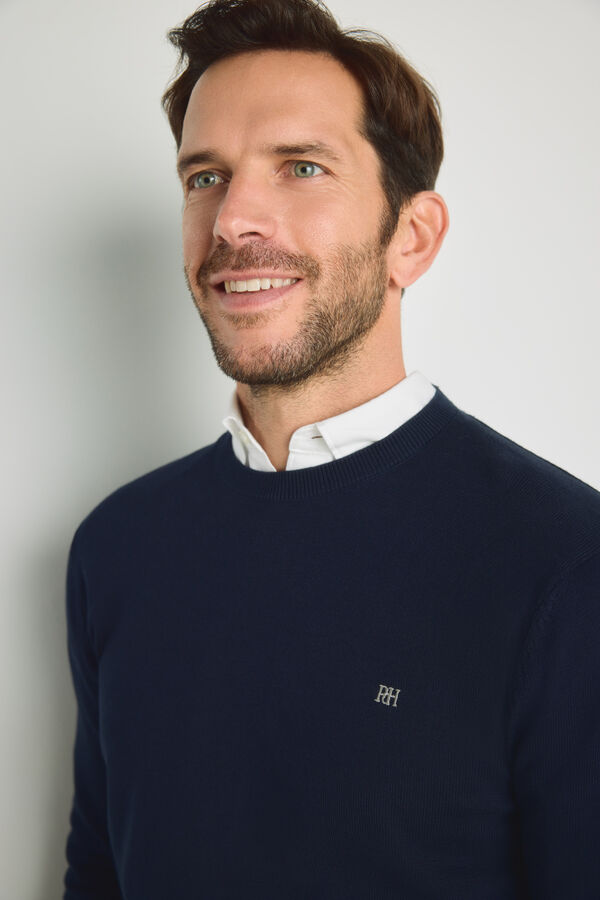 Pedro del Hierro Jersey cuello caja Navy