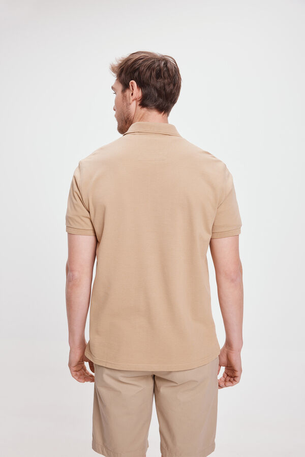 Milano Polo Piqu&eacute; B&aacute;sico Castanho