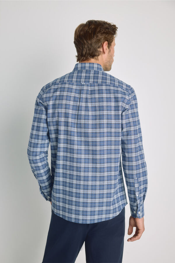 Milano Camisa cuadros manga larga Azul Claro
