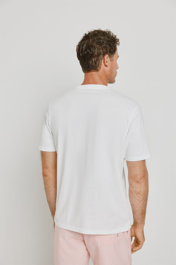 Pedro del Hierro T-shirt de manga curta estampada Branco