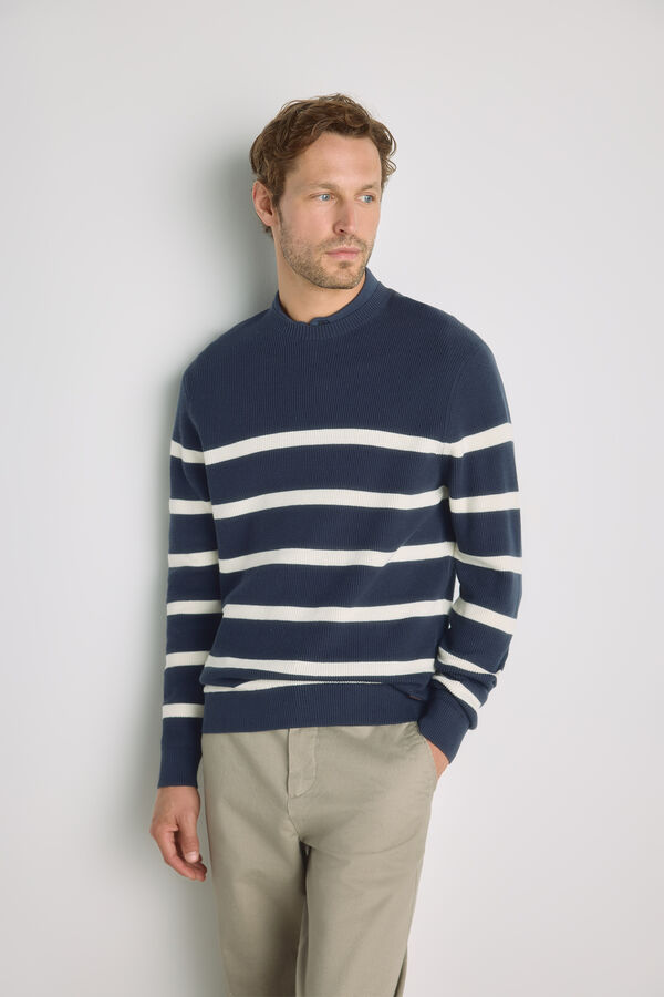 Milano Jersey cuello caja Navy
