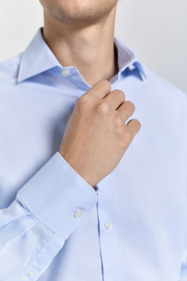 Pedro del Hierro Camisa vestir popelin Azul