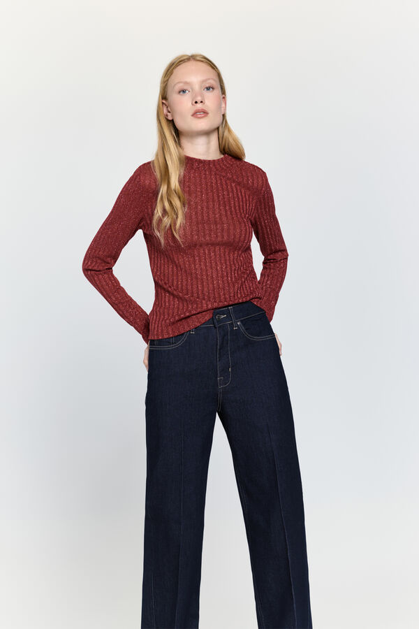 Milano Calça jeans de perna larga Marinho