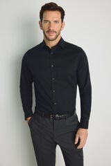 Milano Camisa de manga comprida Preto