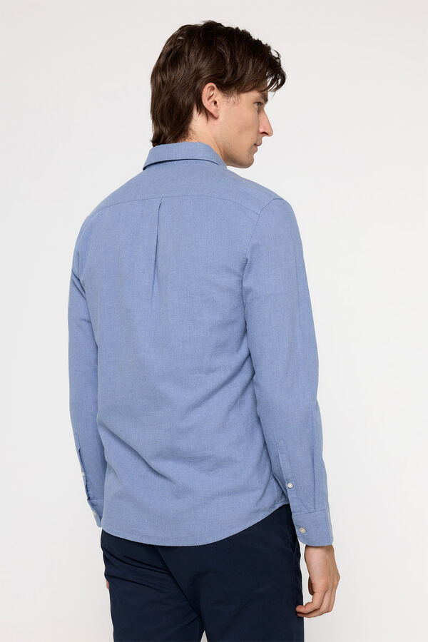 Milano Camisa Twill Lisa Azul Claro