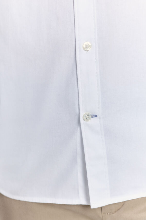 Pedro del Hierro Camisa lisa relaxed fit Blanco