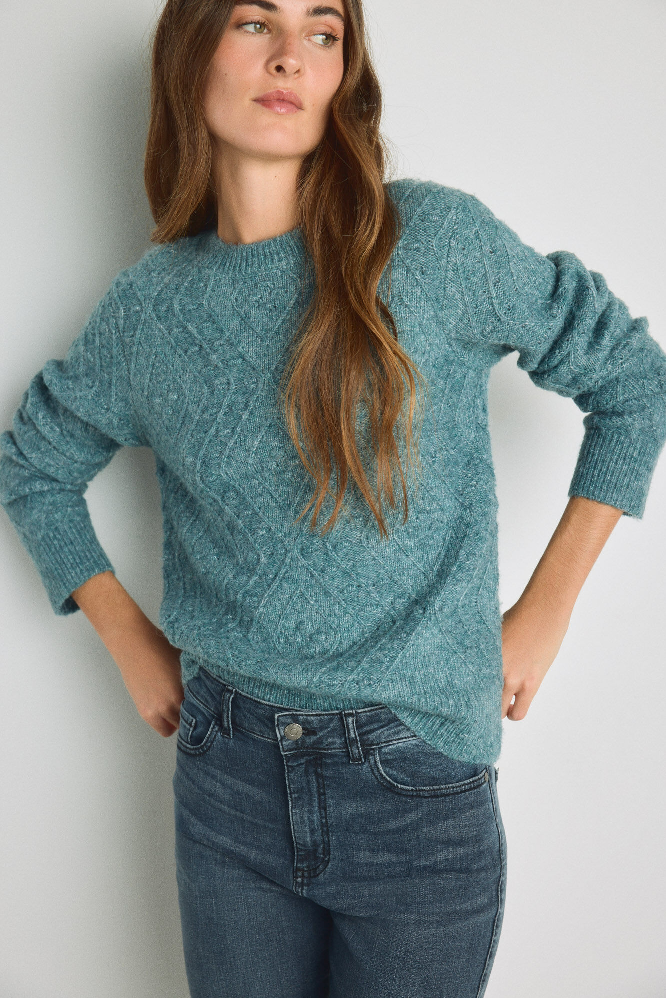 Milano Camisola gola redonda com estrutura