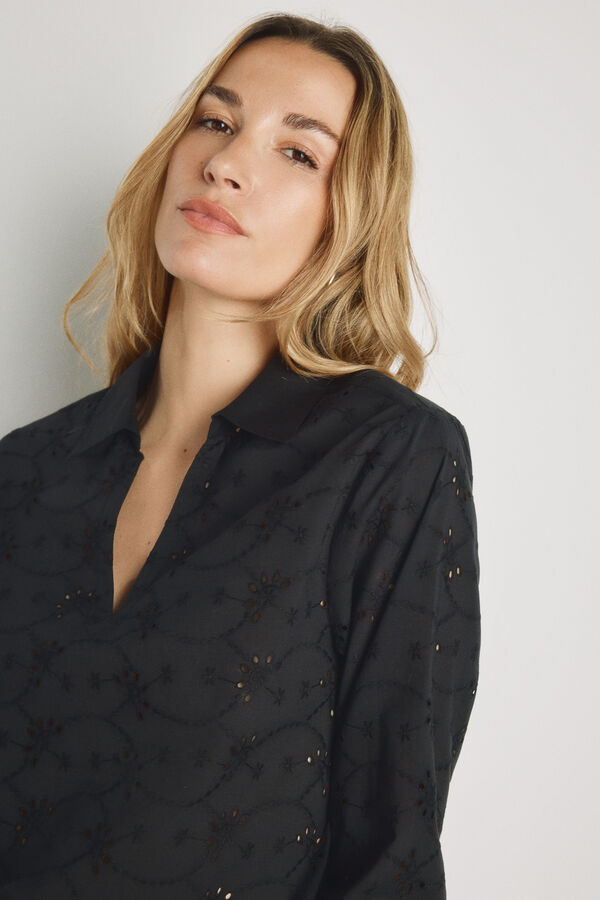 Milano Blusa de manga comprida Preto