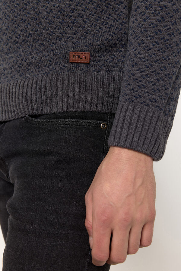 Milano Camisola jacquard Cinza medio