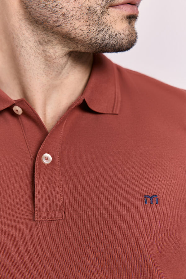 Milano Polo básico manga curta Vinho