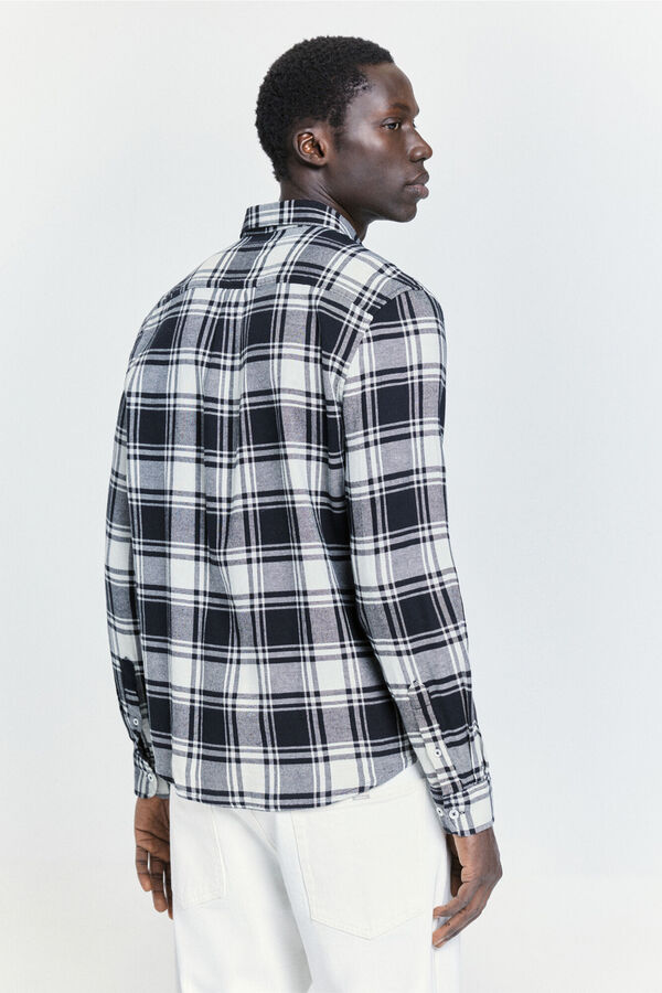 Springfield Camisa xadrez relaxed fit Preto