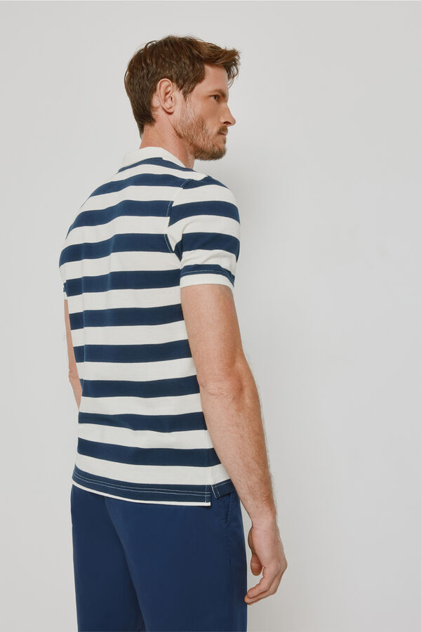 Milano Polo rayas manga corta Navy