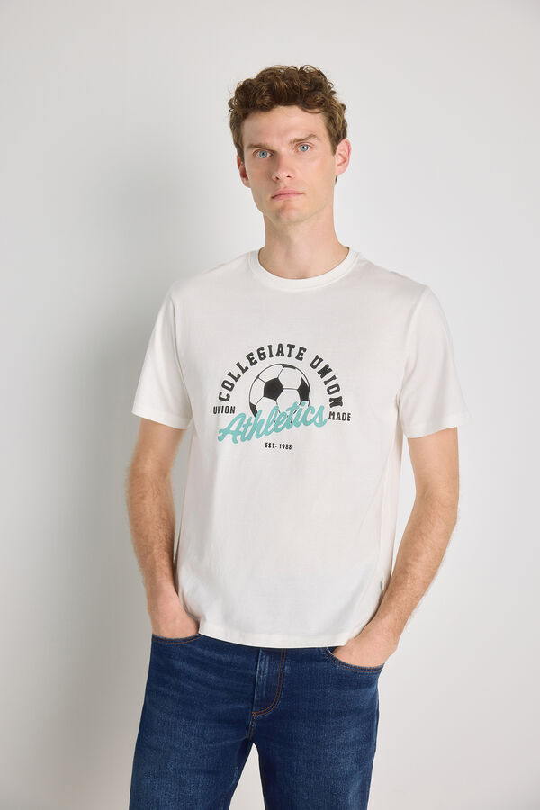 Springfield T-shirt de manga curta Marfim