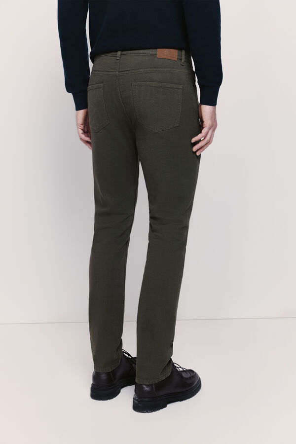 Springfield Pantal&oacute;n cinco bolsillos Kaki Oscuro