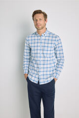 Milano Camisa cuadros manga larga Navy