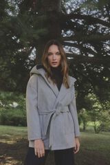 Milano Sobretudo de espiga Castanho