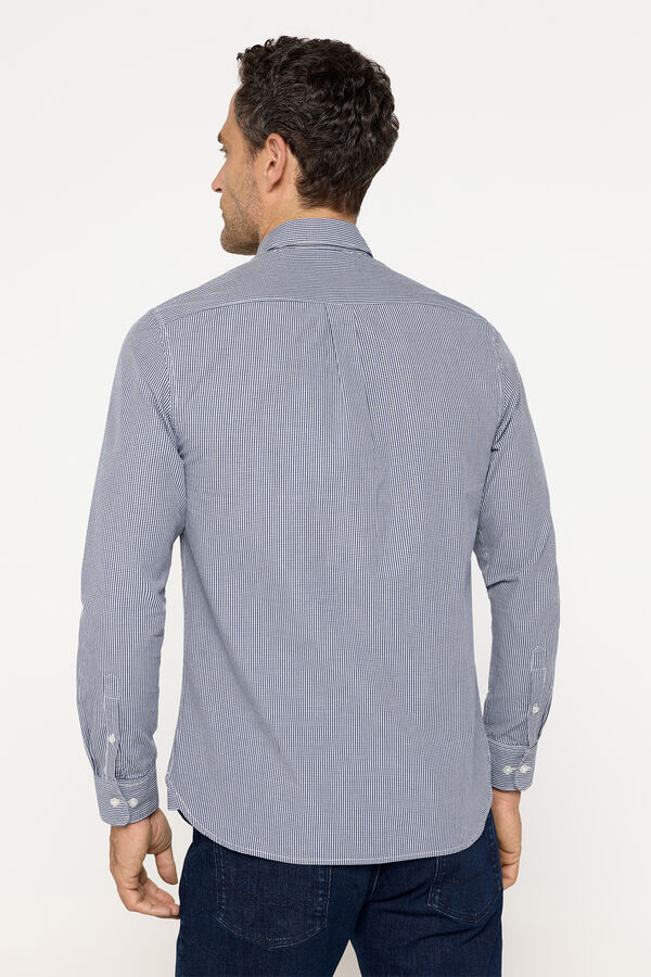 Pedro del Hierro Camisa Popel&iacute;n PdH Cuadros Azul