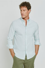 Milano Camisa estructura manga larga Azul