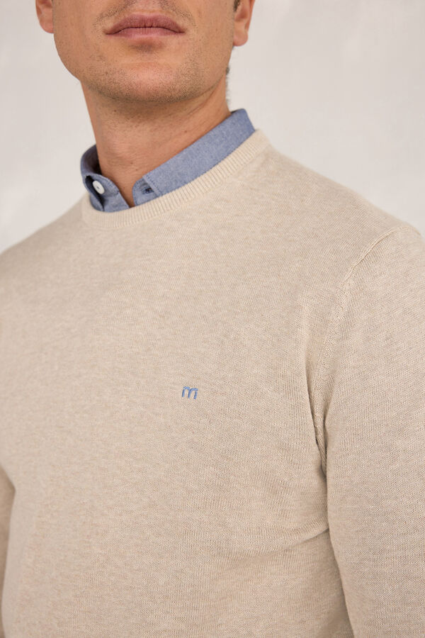 Milano Jersey Básico Redondo Beige/Camel
