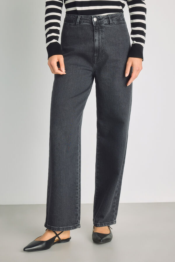 Milano Pantal&oacute;n denim ancho Gris Oscuro