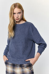 Milano Camiseta punto polar suave cuello caja Azul Oscuro