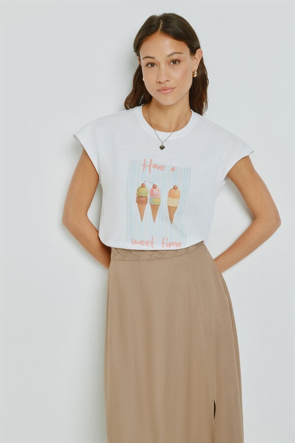 Milano Camiseta estampada manga corta Blanco