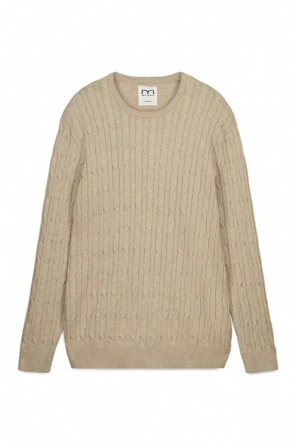 Milano Camisola gola caixa Bege