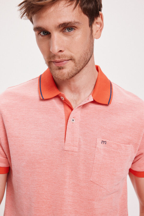 Milano Polo Piqué com Bolso Vermelho