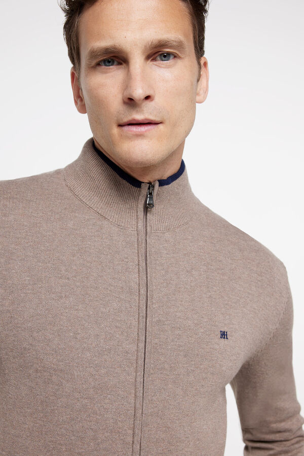 Pedro del Hierro Cardigan PDH com fecho-&eacute;clair Torrefac&ccedil;ao