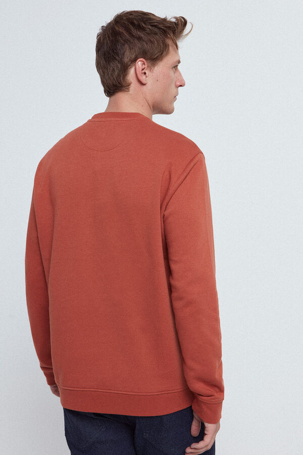 Fifty Outlet Sweatshirt qualidade algodão com bordado no peito Laranja