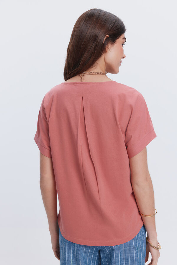 Milano T-shirt manga curta lisa Vermelho