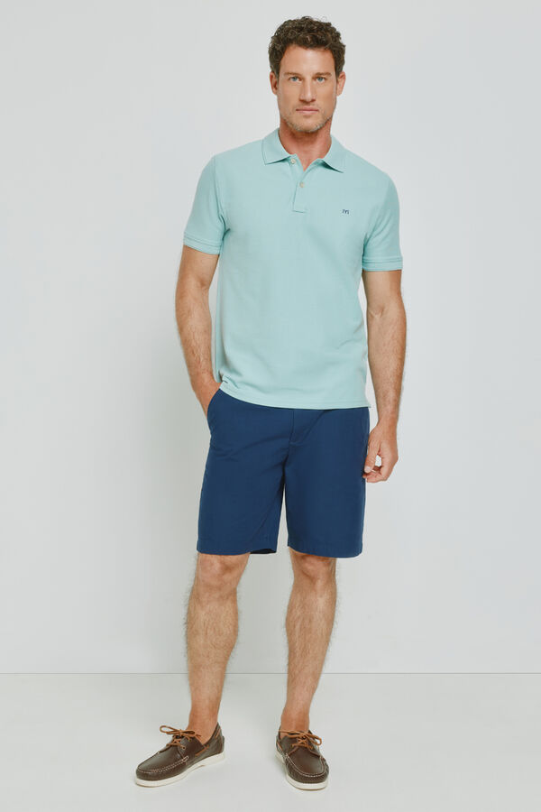 Milano Polo manga curta Azul
