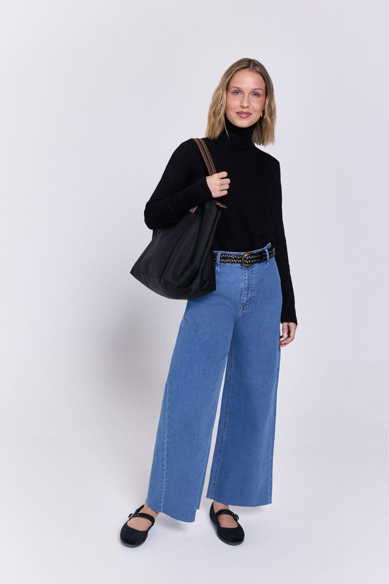 Milano Jersey cuello vuelto de viscosa