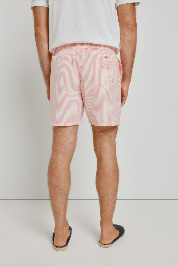 Pedro del Hierro Fato de banho &agrave;s riscas Rosa