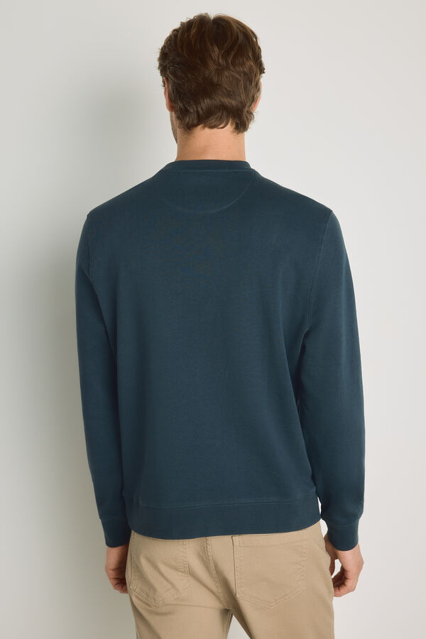 Springfield Sweatshirt gola redonda com logo Azul indigo