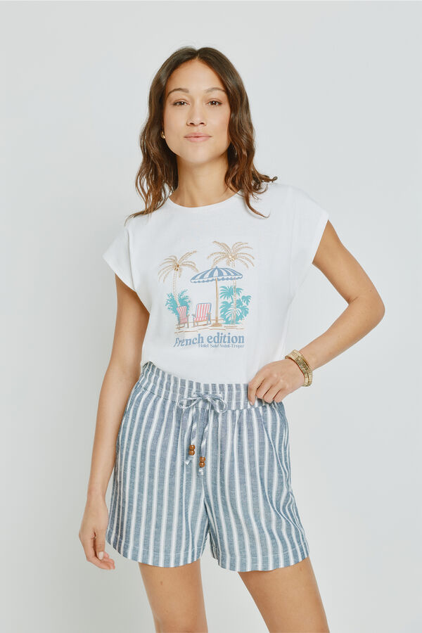 Milano T-shirt estampada de manga curta Branco