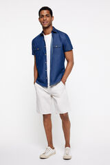 milano Camisa Denim Lisa Azul